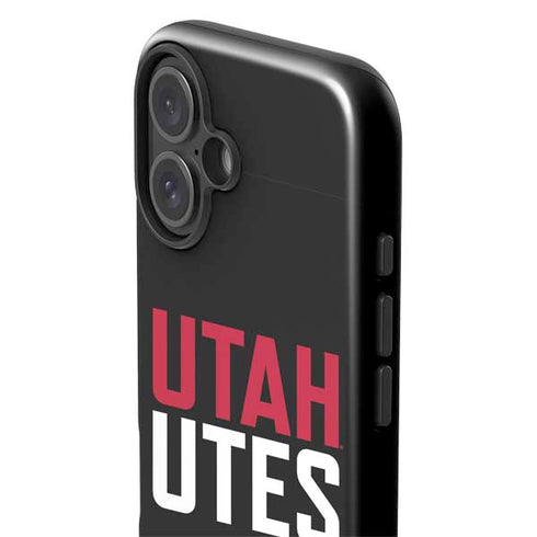 University of Utah Interlocking U iPhone 16 Plus Impact Case